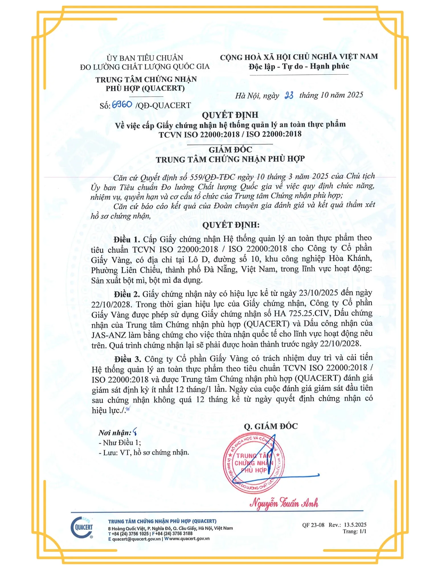 Giấy chứng nhận
