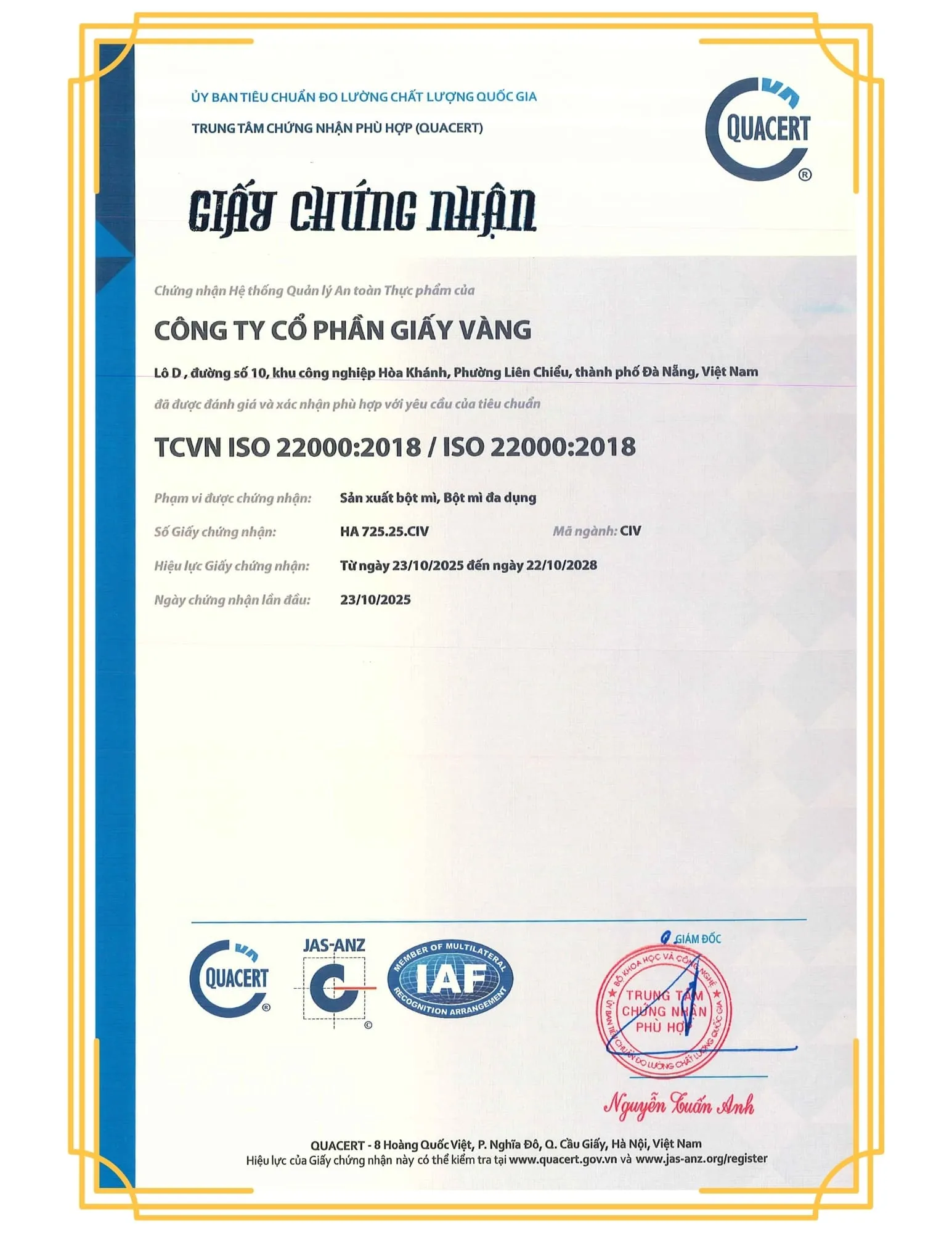 Giấy chứng nhận